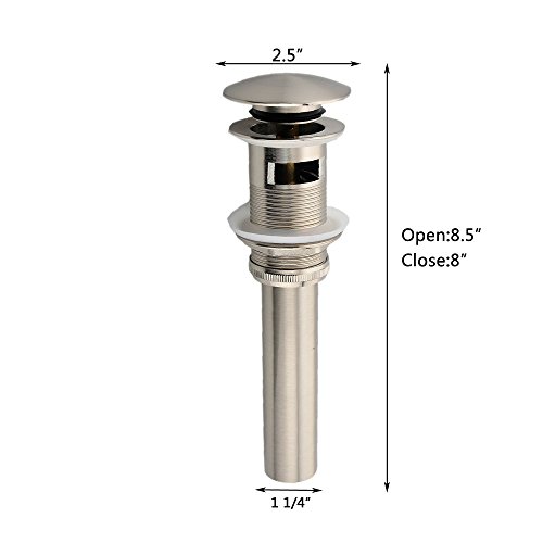 Senlesen Bathroom Faucet Vessel Vanity Sink Pop up Drain Stopper with Overflow Brushed Nickel