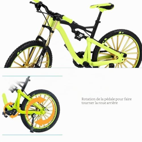 EIMZU Finger Vélo Modèle Mini VTT Jouet 1:10 Simulé Modèle de Vélo Miniature Finger Bike VTT à Doigts Miniature – vue 3