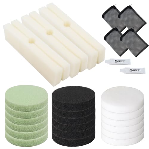 Image of 30pcs FX4 Canister Filter Media Replacement Kit Compatible with Fluval Fx4 Fx5 Fx6 Include Carbon Foam Filter Pads, Foam Block,Aquarium Maintenance Quick Clear /Water Polishing Pads