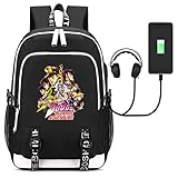 FIGHTINGGOLD JoJo Bizarre Adventure Backpack for College Rucksack Laptop Travel Bag Josuke Kujo Jotaro Dio Jolyne (I)