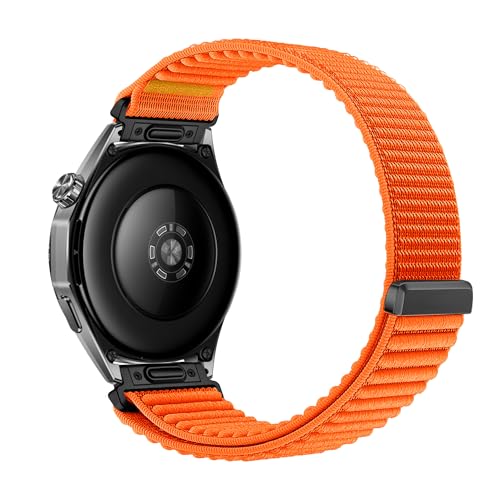 Image of XMUXI One Click 22mm Watch Band Compatible with Huawei Watch GT7 GT6 /GT5 /GT4 /GT3 /GT2 46mm Strap Quick Release 22mm for Forerunner 265 /255 /Venu 4 45mm /Venu 3 /Venu 2 /Vivoactive 4,Bip 6 Nylon Bands
