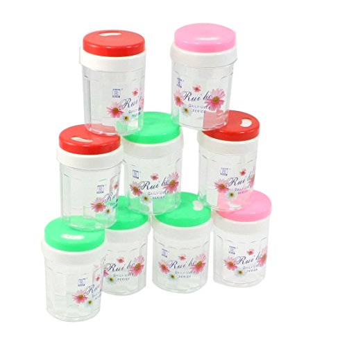 Peso: 210 g. Ruilogod Ristorante Flower Print Colorful Plasty Plasty Holder Holder Case Box 10 PCS