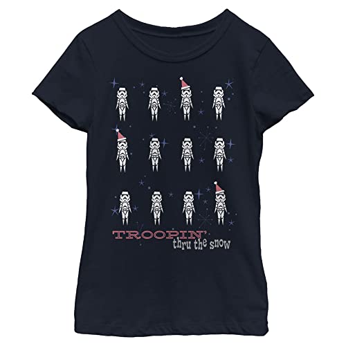 T-shirt fille Star Wars Stormtroopers neige haut manches courtes marine M