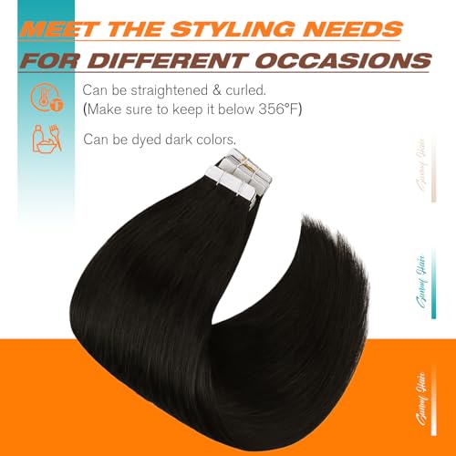 Image of Sunny Hair Tape in Extensions Human Hair Natural Black 100g 40PCS