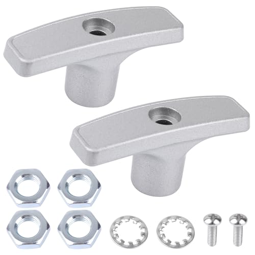 Image of EINDER Gray RV Sewer Valve Handle Replacement for Waste Valve Extension Tube RV Waste Valve Aluminium Handle Kits - 2 Pcs