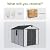 Greesum 8x10FT Resin Outdoor Storage Shed with Floor and Windows, All Weather Plastic Shed with Lockable Door & Vents for Garden, Backyard, Lawn, Light Gray