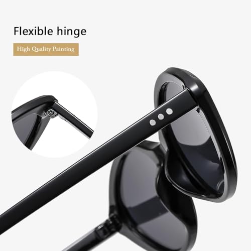 Lunettes de soleil de luxe vintage de forme ovale avec verres de haute qualité - 3