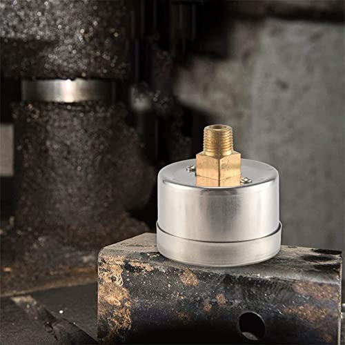Giilayky Universal-Druckmessgerät für Kraftstoff, 1/8 NPT (140 Psi) mit T-Adapter für Kraftstoffdruckmessgerät, 3/8
