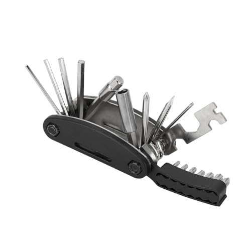 Cycling Multi Tool Kit, Safety Integrated Portable 20 in 1 Repair Tool Professional for Camping for Travel (Black)