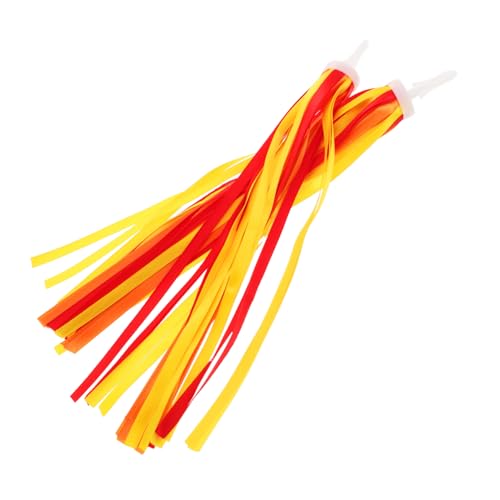 NUOLUX 用自転車ハンドルバータッセル カラフルリボン風車付き 速装着可能 スクーター兼用飾りアクセサリー 男女兼用