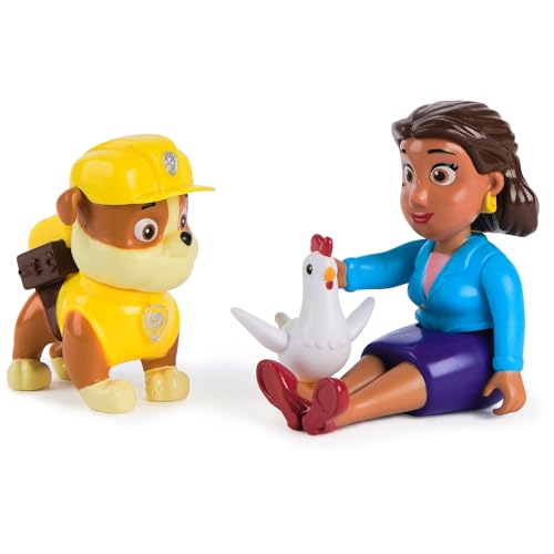 Image of Paw Patrol Rubble, Mayor Goodway & Chickaletta Figures, Kids Toys for Boys and Girls Ages 3 and Up (Pack of 6)