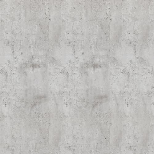 AMIGO Papier Peint en Vinyle Autocollant Amovible Effet béton poli - Papier Peint mat Gris Ciment pour Cuisines, Salles de Bains et Meubles, Résistant à l'eau et aux Taches 40x500cm