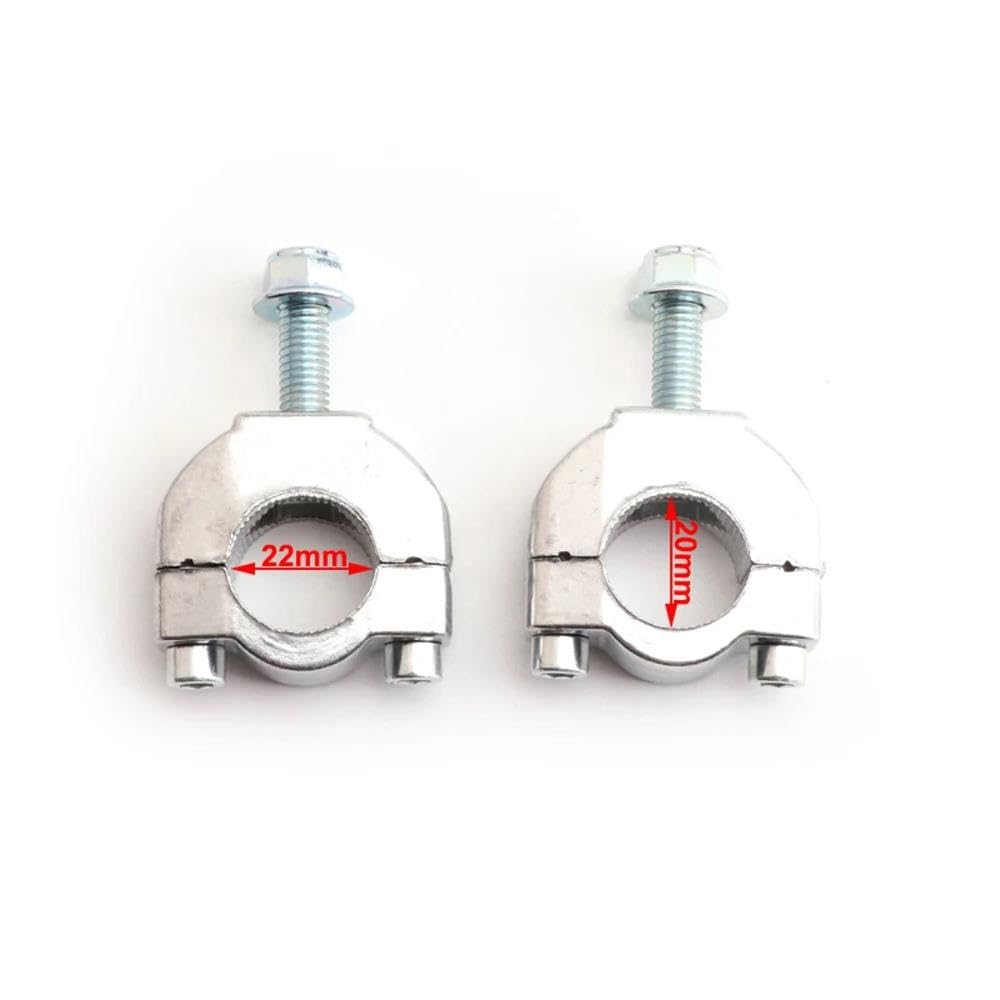 Pièces Moto Support Levage Guidon Pour Vélo Poche 7/8 Pouces 22mm Pince Conique Pour Vélo Motocross À 2 Temps 47/49cc(Argent)