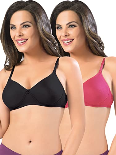 Image of SONARI Women's Non-Padded T-Shirt Bra | Wire-Free, Medium Coverage, Comfortable Polyester-Cotton Blend Fabric | Adjustable Straps, Ideal for Sports Catwalk