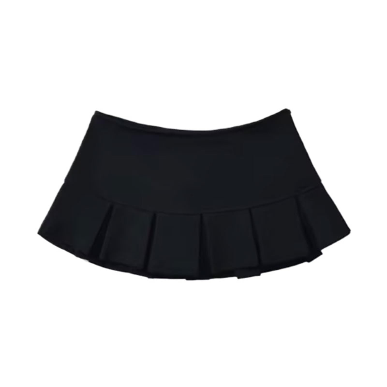 Falda de Tenis for Mujer, Cintura Baja, con Pliegues Anchos, Deportiva, Sexy, Informal, for Verano para Mujer