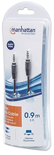 Cable de audio estéreo MANHATTAN 3.5mm macho a macho 0.9m miniatura 6