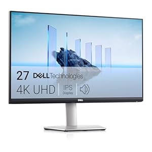 Dell S2721QSA 27 Zoll 4K UHD (3840x2160) Monitor, 60Hz, IPS, 4ms, AMD Radeon FreeSync, 99% sRGB, Eingebaute Lautsprecher, DisplayPort, 2x HDMI, 3 Jahre Garantie, Silber