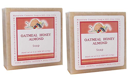 Oatmeal Honey Almond Natural Olive Soap - 6 oz - Pack of 2