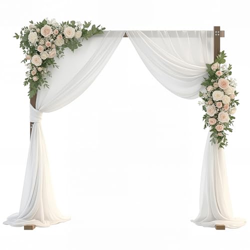 7.2FT Wooden Wedding Arch Square Wood Arches Arbor Backdrop Stand for...