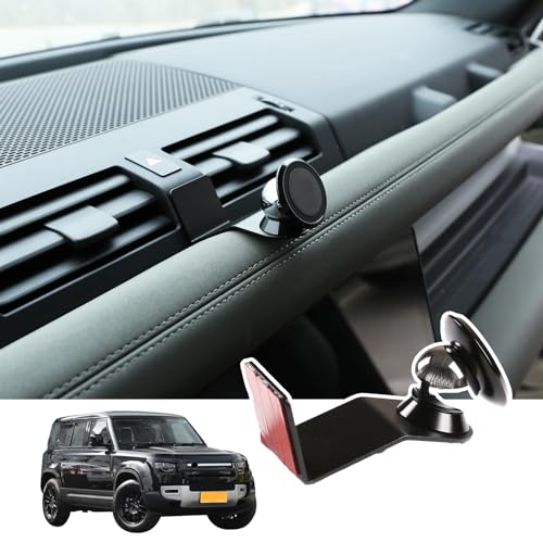 Bekantogy Car Phone Holder Aluminum Alloy Cell Phone Holder Car Dashboard Cell Phone Holder Compatible with Land Rover Defender 90 110 130 2020-2024 Models (Central Air Conditioning Outlet)