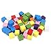 2 Set Blocchi di Legno Quadrati Cubi di Legno Colorati Bambini Bambino Educazione precoce Giocattolo per Artigianato Creazione di Puzzle matematici e progetti Fai-da-Te(50 Pezzi 15 mm)