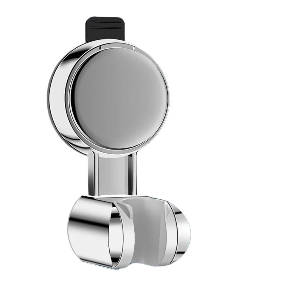 Hgniang D Silver Universal Shower Head Holder Punch-Free Supports Adjustable Suction Cup Wall Mounted Handheld Holde Bathroom Bracket