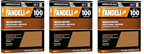 Fandeli 36025 100 Grit Multipurpose Sandpaper Sheets, 9
