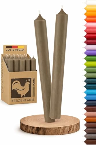 Stabkerzen 10 Stück Tafelkerzen durchgehend gefärbt Spitzkerzen für...