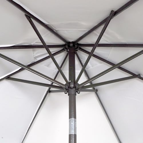 Image of Blissun 9' Outdoor Patio Umbrella, Outdoor Table Umbrella, Yard Umbrella, Market Umbrella with 8 Sturdy Ribs, Push Button Tilt and Crank