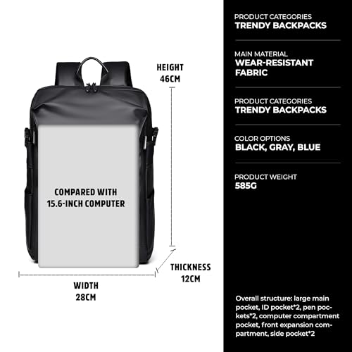 Image of Men's Unisex Multipurpose Casual Backpack & Water-Resistant Laptop Backpack - Stylish and Functional for Everyday Use