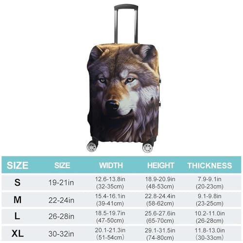 Wolves And Dream Catchers Printed Luggage Cover Protector, Fits 18-32 Inch Luggage2