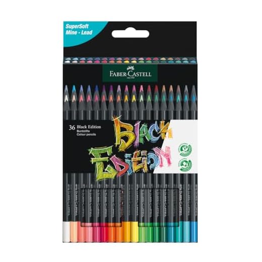 Faber-Castell 116436 – färgpennor Blackwood, fodral med 36