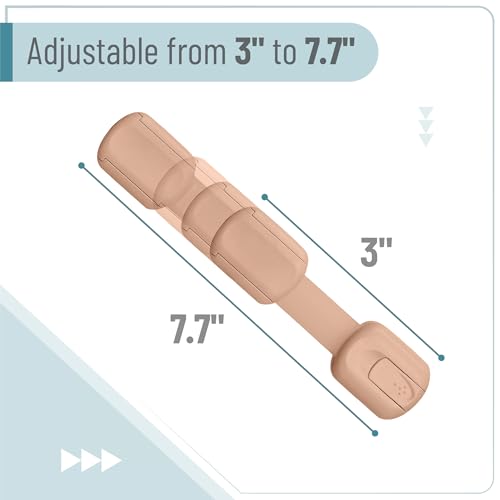 Image of Bate- Child Safety Strap Locks, 6 Pack, Light Peach, Baby Locks for Cabinets, Drawers, Kitchen, Toilet, Furniture, Fridge, Multi-Purpose, Easy Install with Quick 3M Adhesive for Childproofing
