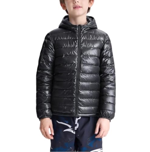 Boys Lightweight Hooded Puffer Jacket for Kids - Ultra Warm Winter Coat with Packable Design