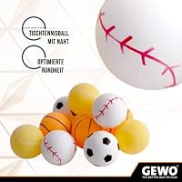 GEWO Tischtennisbälle bunt Sports-Mix, 12 Tischtennis Bälle im Sport Design – Ansicht 5