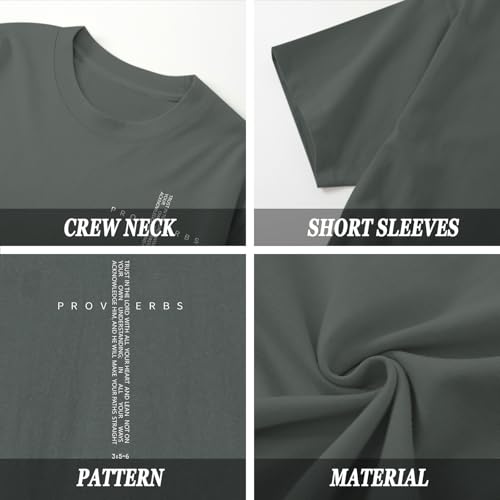 Image of Christian Shirts for Men Vintage Religious Cross Bible Verse T-Shirt Jesus Faith Tshirt Inspirational Graphic Tees