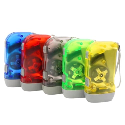 RJSQAQE Notfall-Taschenlampe mit Handkurbel, tragbare Dynamo-SOS-LED-Taschenlampe, LED-Notfall-Lichter, Dynamo-Taschenlampe, 3 LEDs, ideal für Camping, Outdoor, Klettern, Rucksack, Wandern, zufällige RJSQAQE Notfall-Taschenlampe mit Handkurbel, tragbare Dynamo-SOS-LED-Taschenlampe, LED-Notfall-Lichter, Dynamo-Taschenlampe, 3 LEDs, ideal für Camping, Outdoor, Klettern, Rucksack, Wandern, zufällige