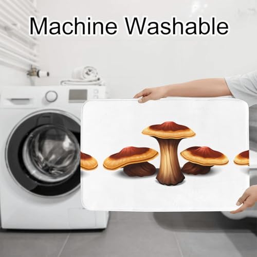 Tapis de salle de bain lot de 3 WHJSSF Ganoderma géométrique 61x40cm - 8