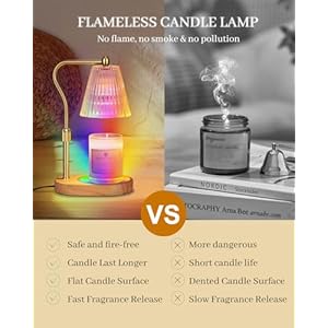 Candle Warmer Lamp with 7 LED Colors Changing,Candle Warmer with Timer Dimmer, Electric Candle Lamp with Adjustable Height Home Decor for Secented Jar Candles for Mom Women Candle Warmer Lamp with 7 LED Colors ChangingCandle Warmer with Timer Dimmer Electric Candle Lamp with Adjustable Height Home Decor for Secented Jar Candles for Mom Women