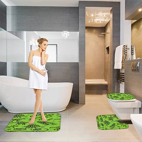 Badezimmer Badematte 3 Teilig Set Tarnung rutschfest Badteppiche Saugfähig Memory Foam Badezimmermatte Weich WC… – Bild 5