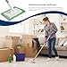 Wischmopp Mit Druck Klemm System, Wischmopp Mit 4 Stück Mop Pads, EIN Knopfs Zum Wechseln Automatisches Klemmtuch Bodenwischer, Staubwischmopp Für Haushalt Büro