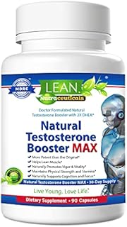 LEAN Nutraceuticals Testosterone Booster for Men over 50, Max Male Test Libido Sex Enhancing Pill, Super Workout Energy Supplement with Fenugreek, Horney Goat Weed, Tongkat, Tribulus, DHEA 90 Capsules
