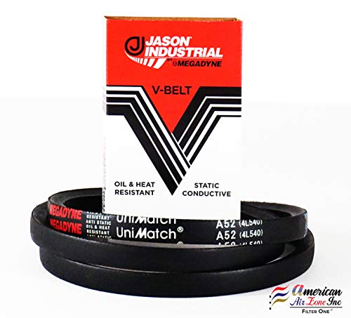 Jason Industrial A52 4L540 V-Belt, A/4L Section, Natural Rubber/SBR/Polyester, 54