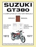 suzuki original ersatzteile motorrad  SUZUKI GT380 WORKSHOP MANUAL 1972 to 1977 - A COMPILATION OF 3 ORIGINAL SUZUKI FACTORY MANUALS