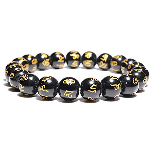 Bracelet en perles de bouddha et obsidienne pour votre séance de yoga quotidienne