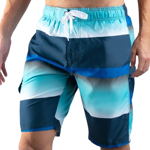 Image of Kanu Surf Men's Big Viper Extended Size Stripe Swim Trunk