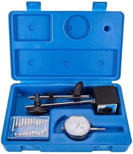 Micrometer, 0.01Mm/0.001" Dial Indicator with Magnetic Base and Point Precision Inspection Set, Long Arm 0-10Mm/0-1 Tester Gage Gauge,