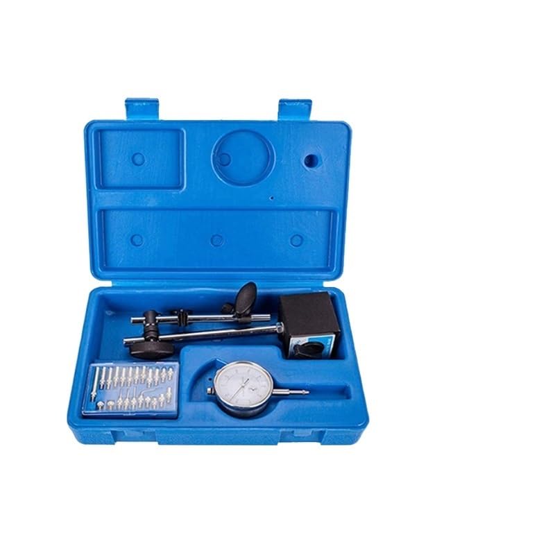 Mikrometr, wskaźnik zegarowy 0,01 mm / 0,003 cm z magnetyczną podstawą i precyzyjnym zestawem kontrolnym, długie ramię 0-10 mm / 0-1 miernik miernika