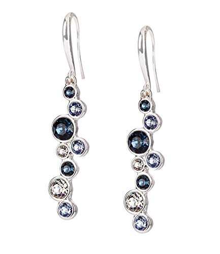 Preisvergleich Produktbild TOSH Ohrschmuck, silberne Ohrhänger mit blauen Swarovski-Kristallen (751-403)