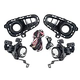 CONCEPT AUTOMOTIVE LIGHTS Replacement For 2018-2020 Kia Rio Fog Lights Lamps with Assembly Set L&R Side (With Halogen Bulbs)